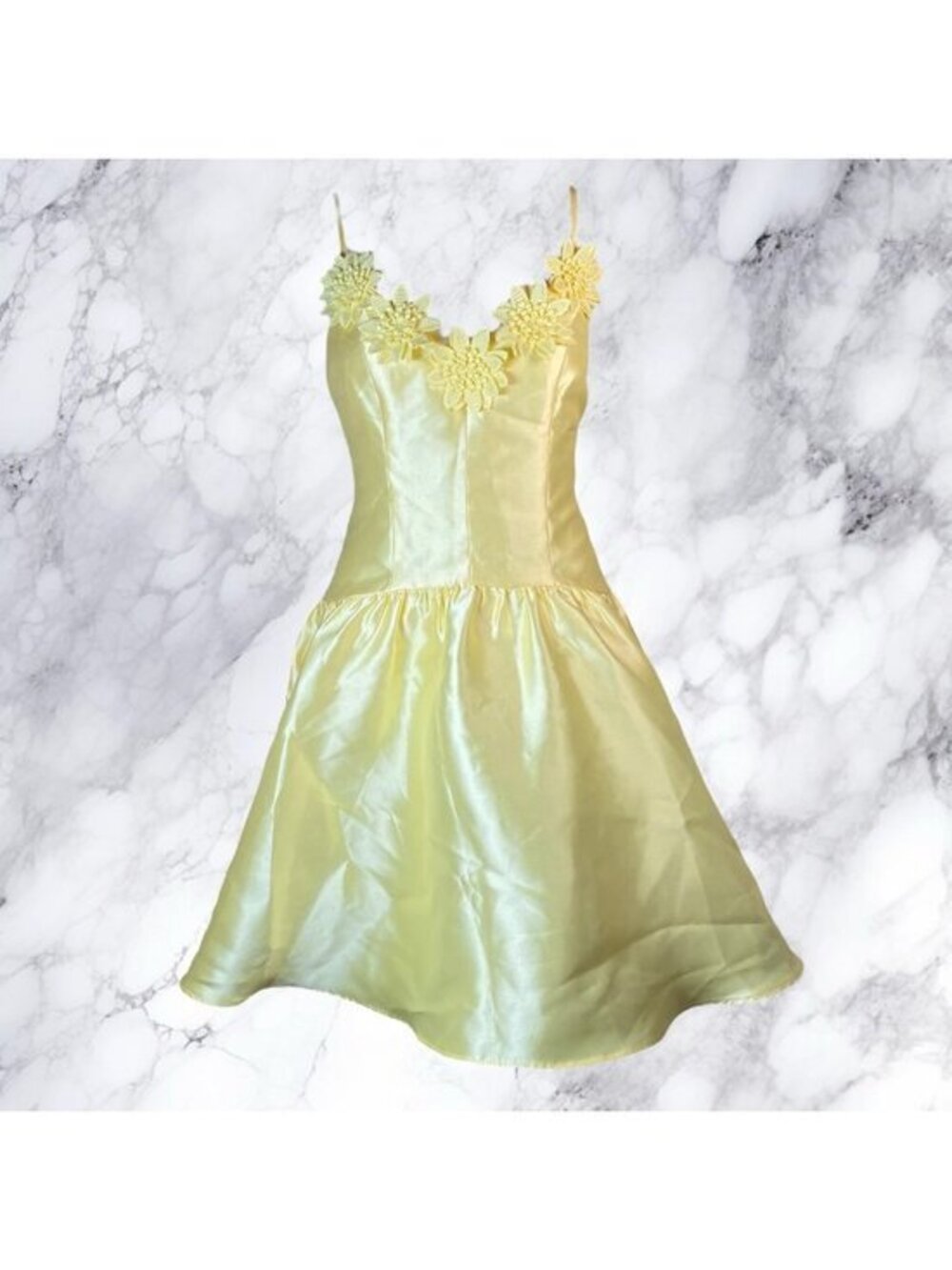 Elliatt Noel 3D Floral Mini Dress in Yellow